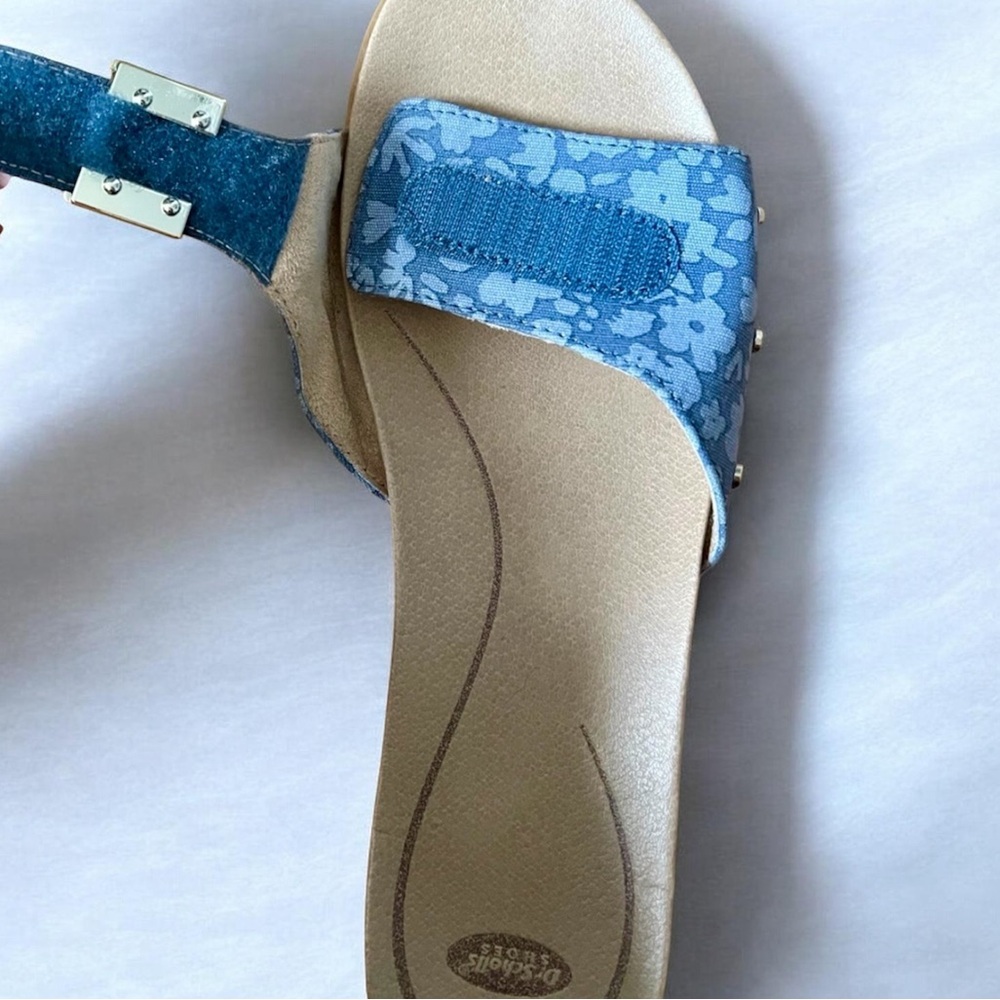 Dr. Scholl's Shoes Originalist Sandals Slides Blue Chambray Women’s 8.5 / 8-1/2 - Picture 4 of 9